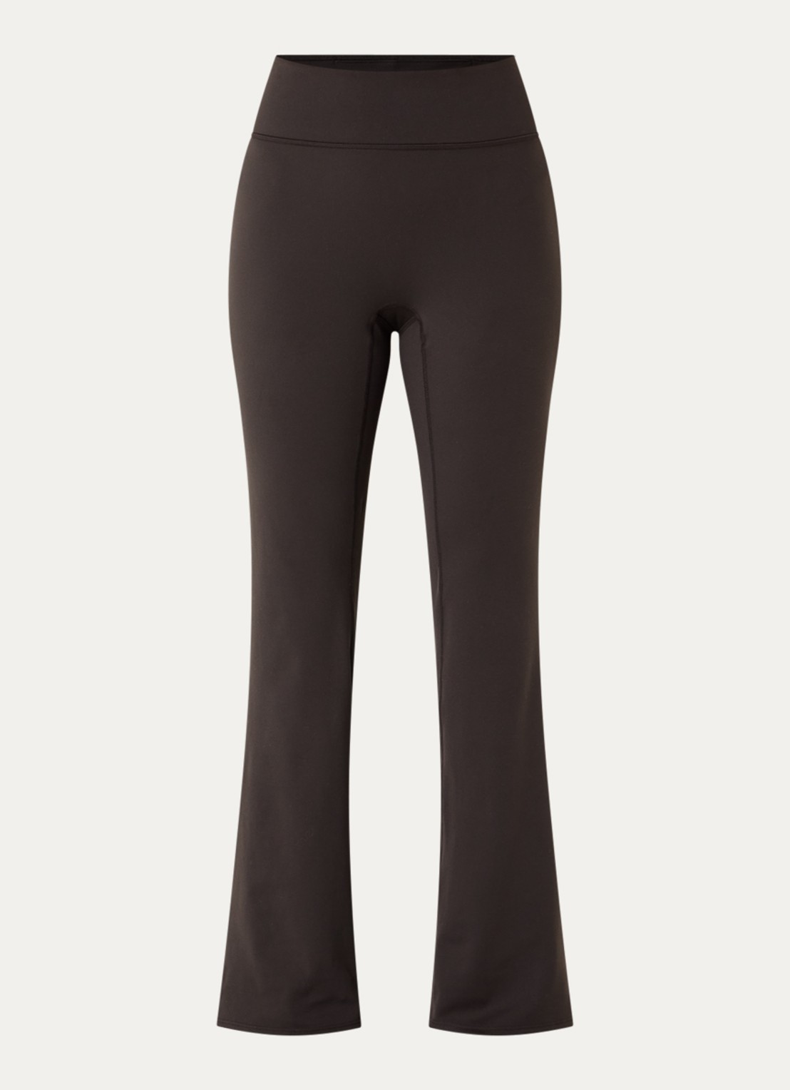 Adanola High waist flared fit trainingslegging met stretch - voorkant donkerbruin