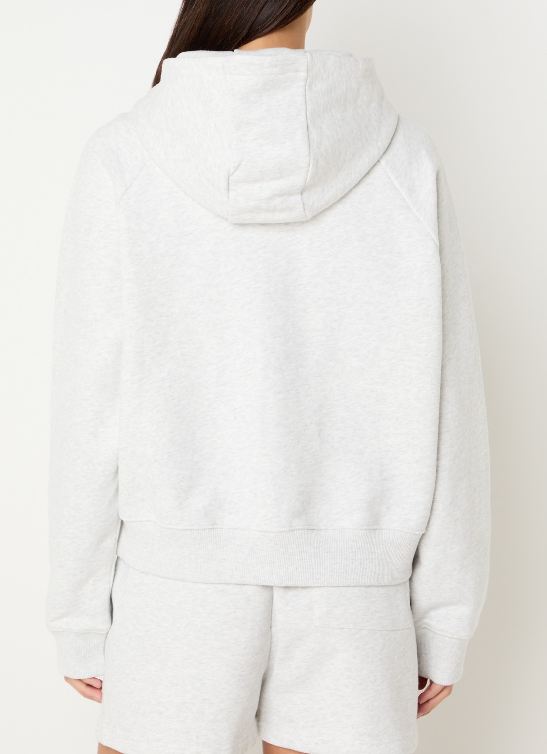 Adanola Sweatvest met gemêleerd dessin - achterkant grijsmele