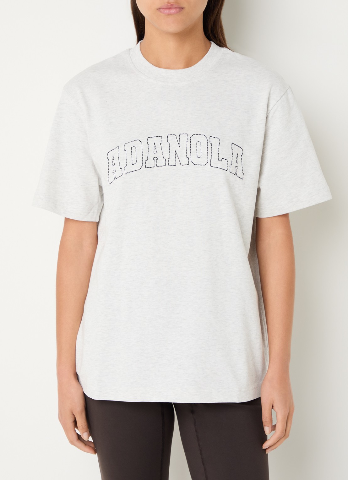 Adanola T-shirt met borduring - detail 3 grijsmele