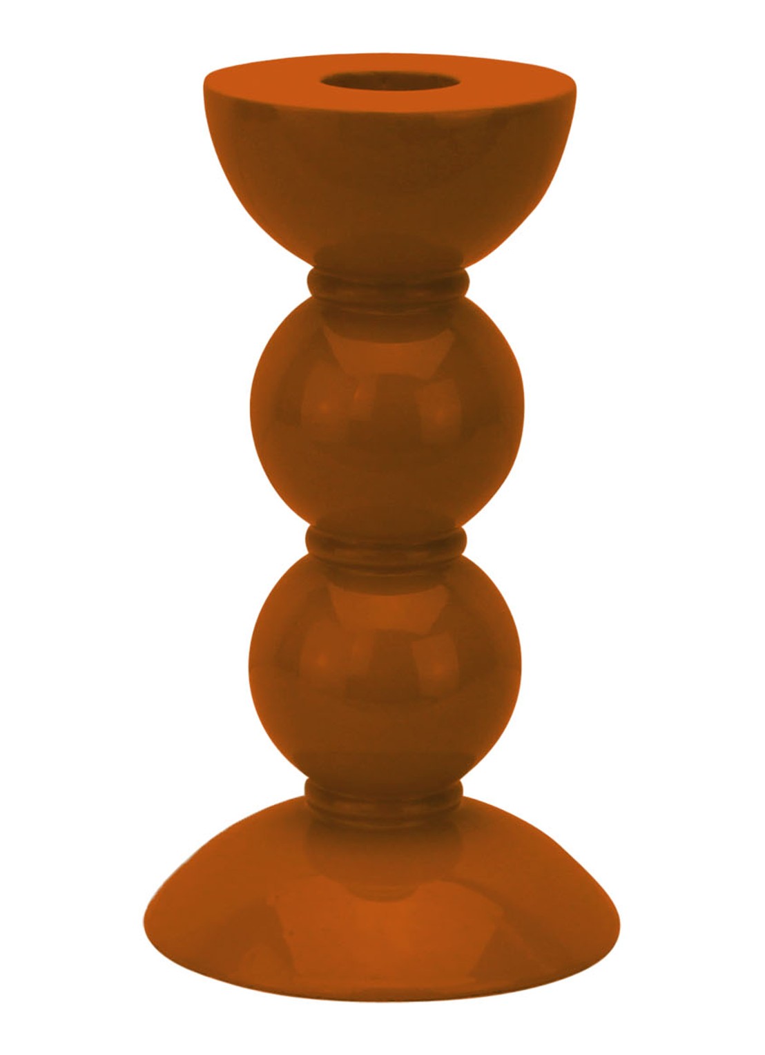 Addison Ross Bobbin kandelaar 14 cm - voorkant oranje