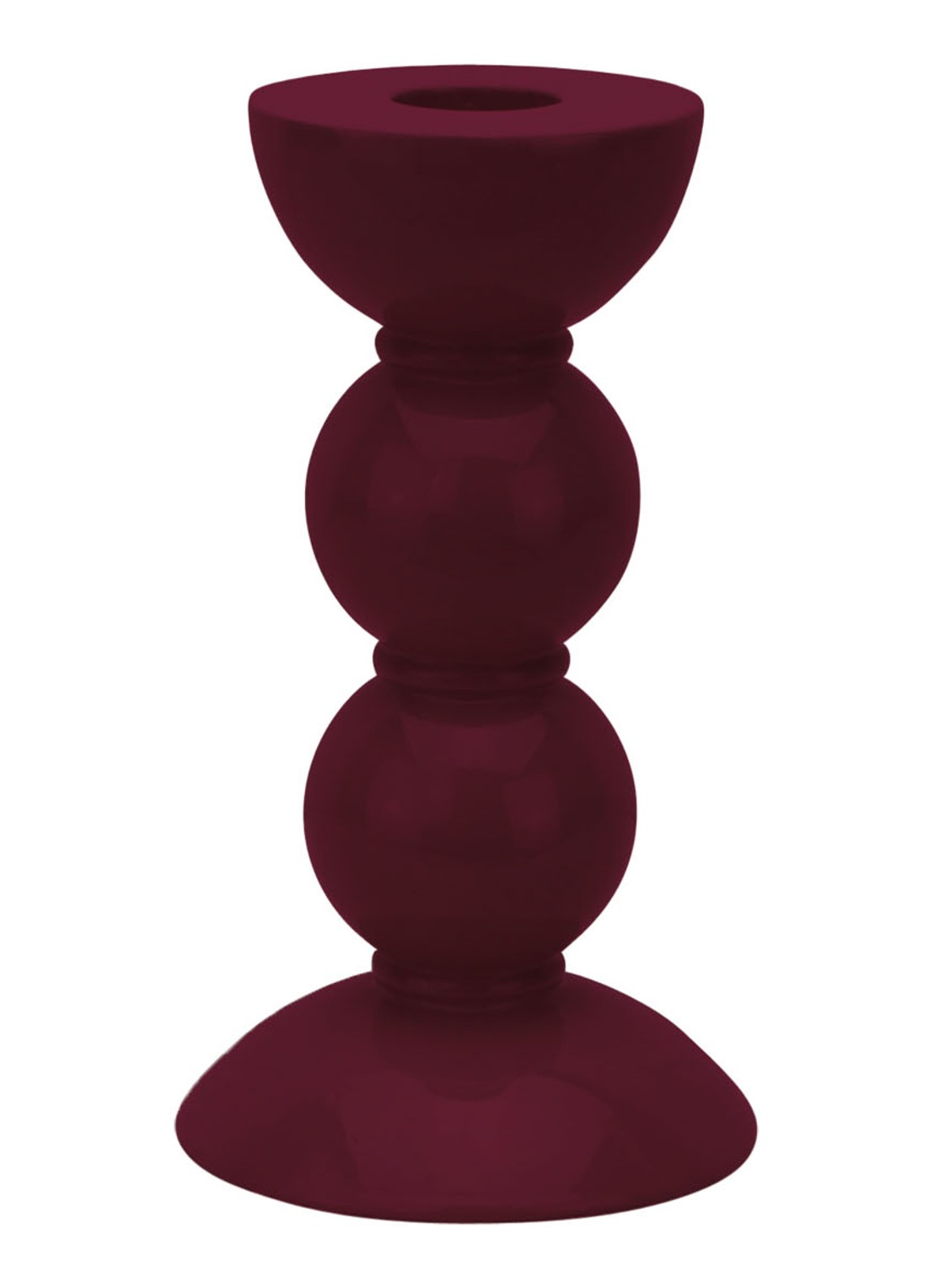 Addison Ross Bobbin kandelaar 14 cm - voorkant donkerrood