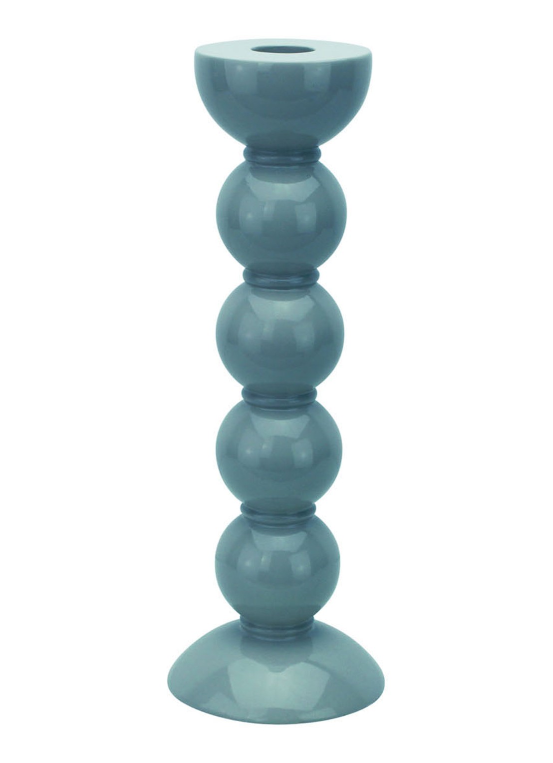 Addison Ross Bobbin kandelaar 24 cm - voorkant blauwgrijs