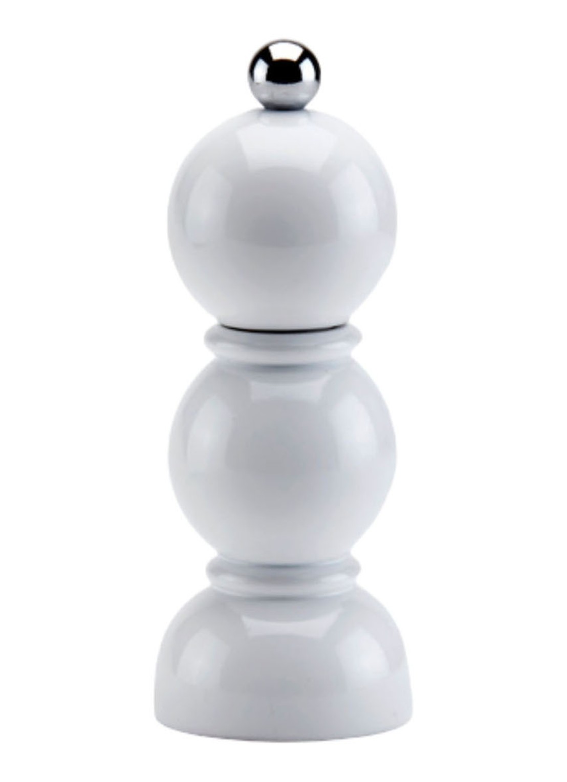 Addison Ross Mini Bobbin peper / zoutmolen 14 cm - voorkant wit