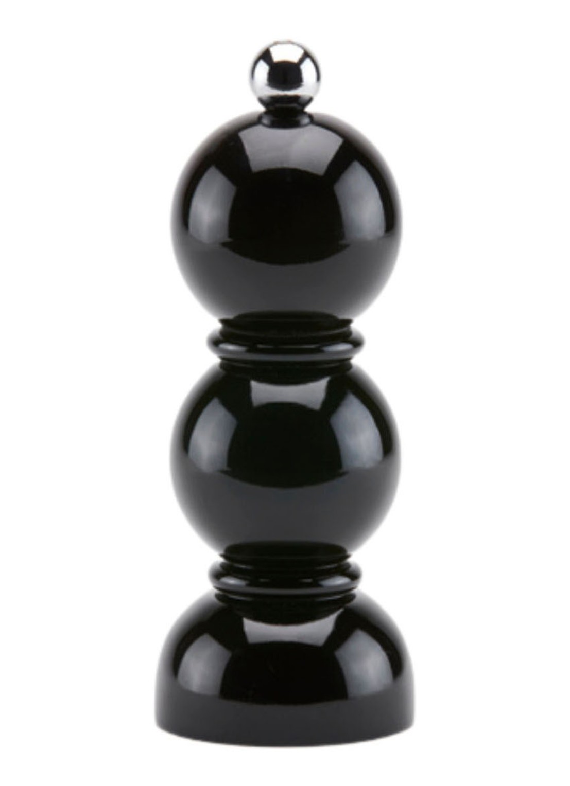 Addison Ross Mini Bobbin peper / zoutmolen 14 cm - voorkant zwart