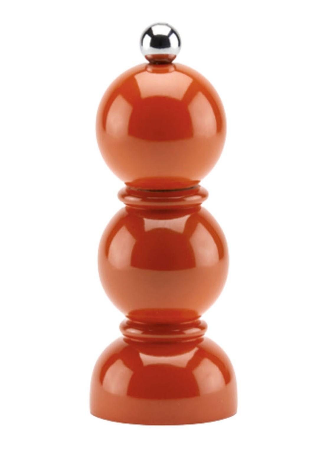 Addison Ross Mini Bobbin peper / zoutmolen 14 cm - voorkant oranje