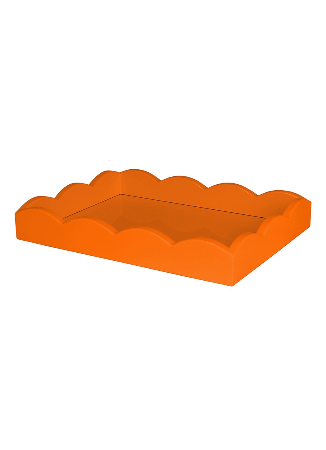 Addison Ross Scallop dienblad 20 x 27 cm - voorkant oranje