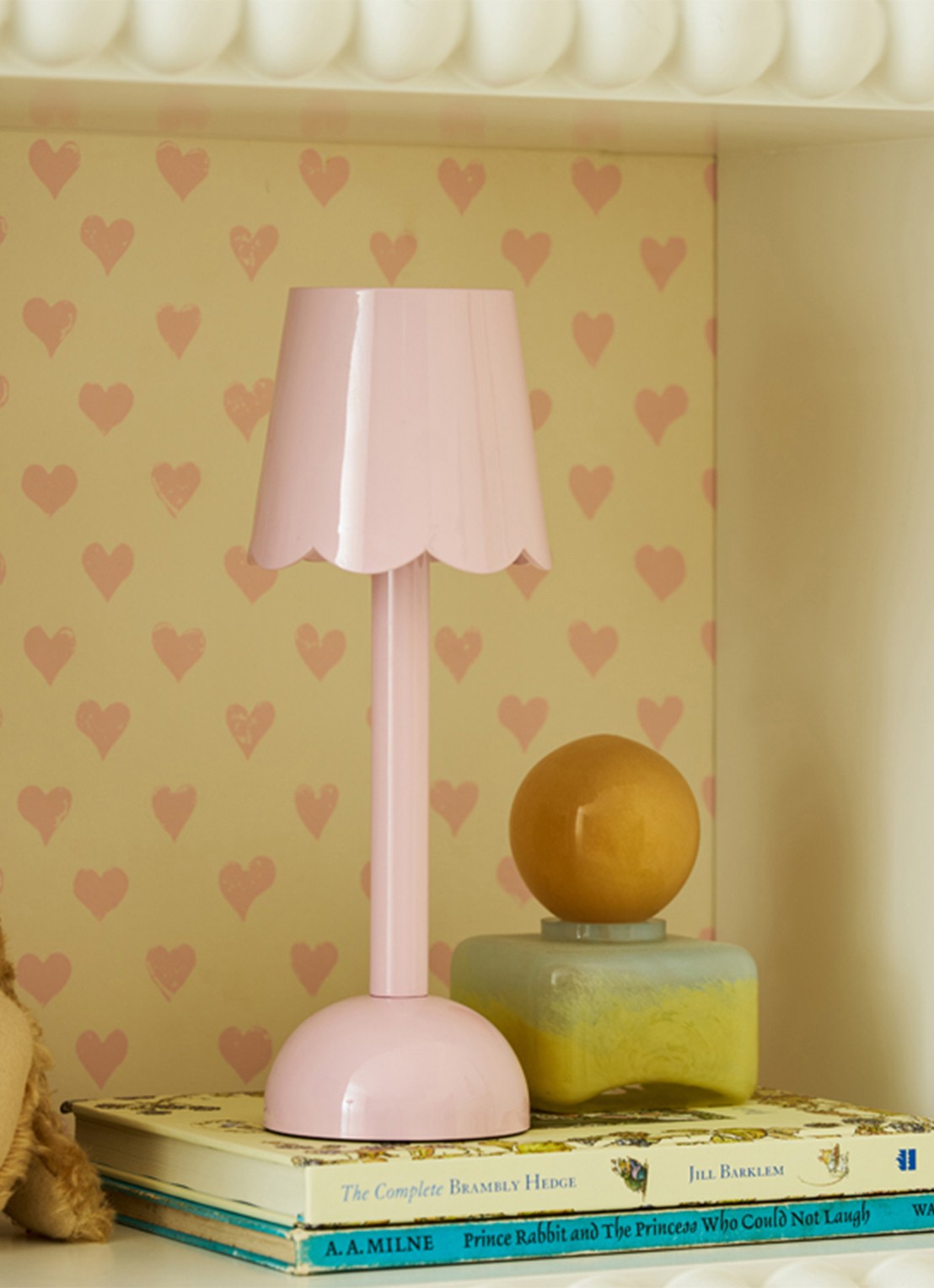 Addison Ross Scallop LED tafellamp 28 cm    - detail roze