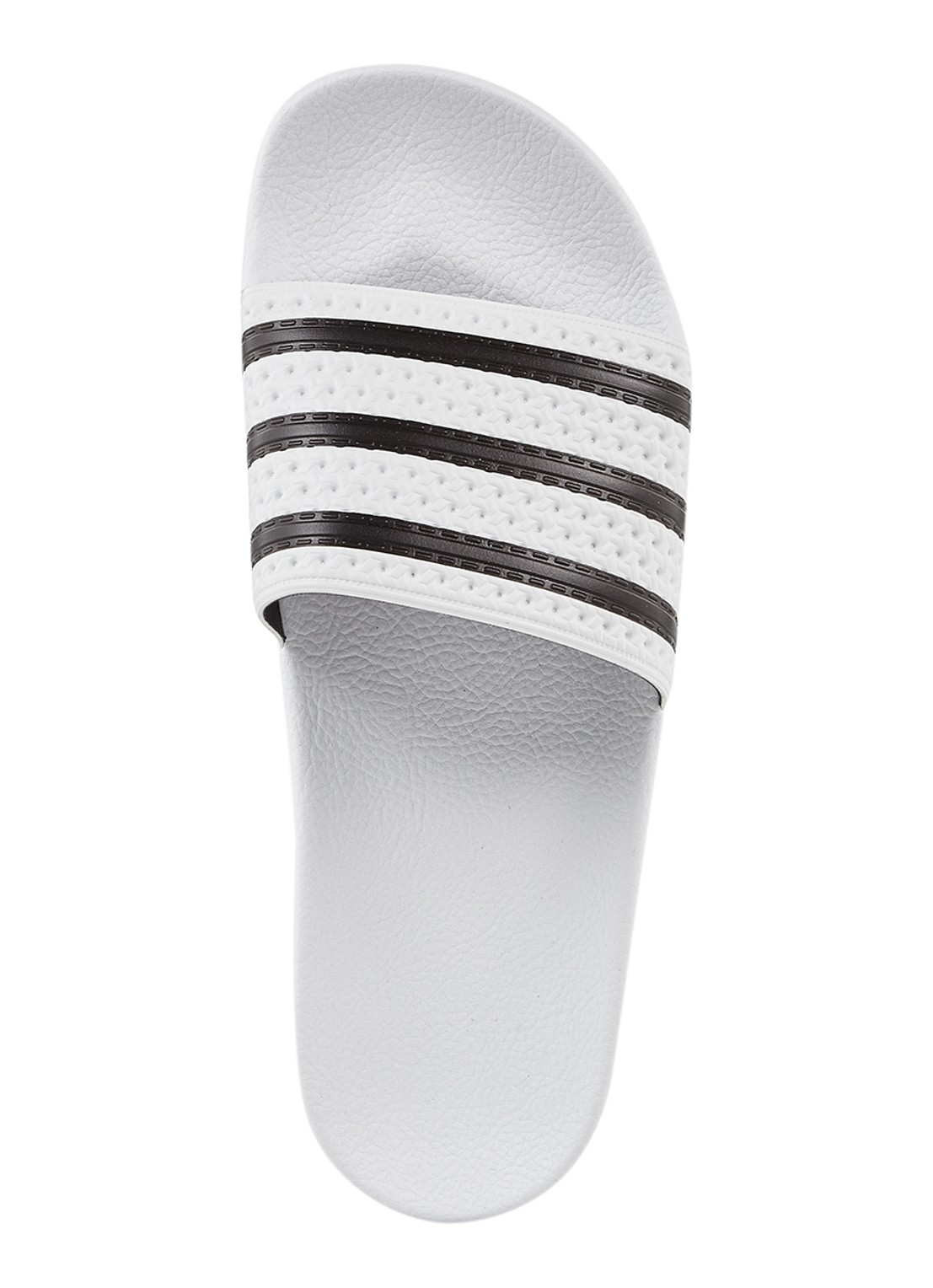 Adidas Adilette slipper met streepdessin - detail 2 wit