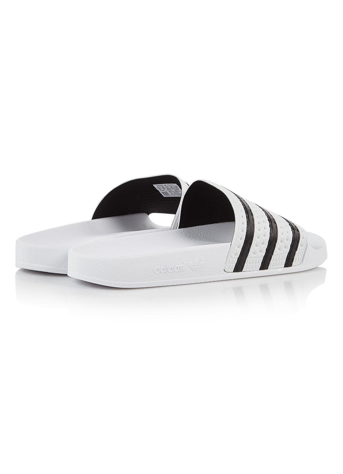 Adidas Adilette slipper met streepdessin - detail 3 wit