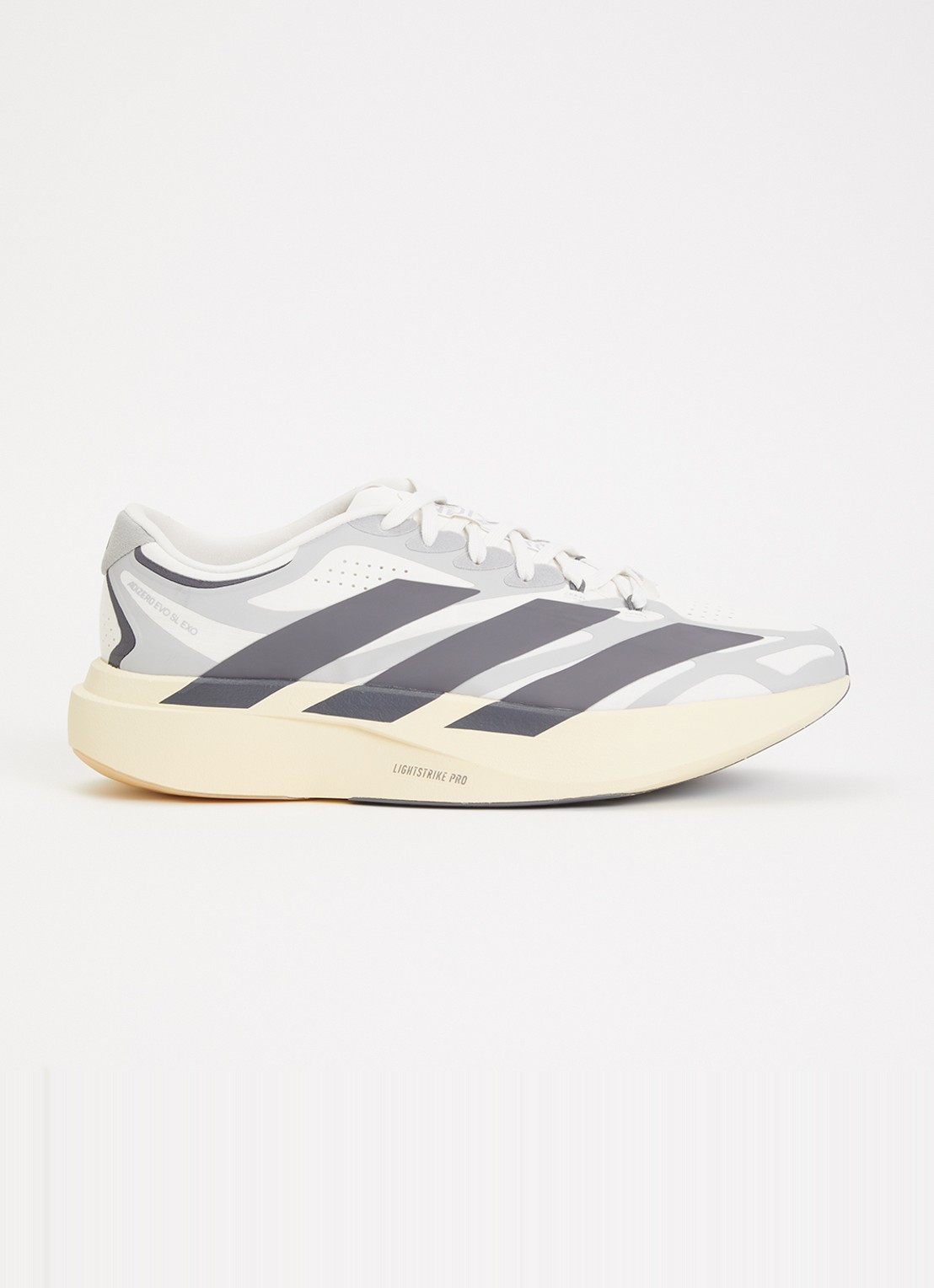 Adidas Adizero Evo SL hardloopschoen met logo  - voorkant 5 grijs