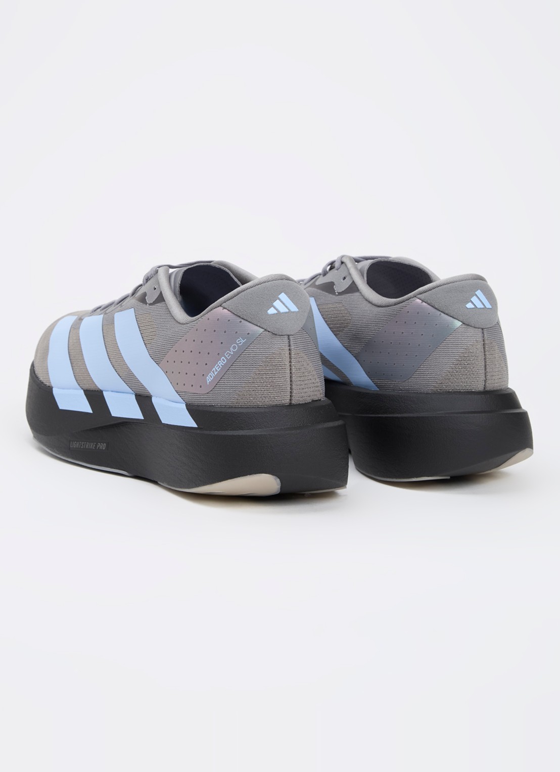 Adidas Adizero Evo SL M sneaker met gebreid bovenwerk - achterkant 8 donkergrijs