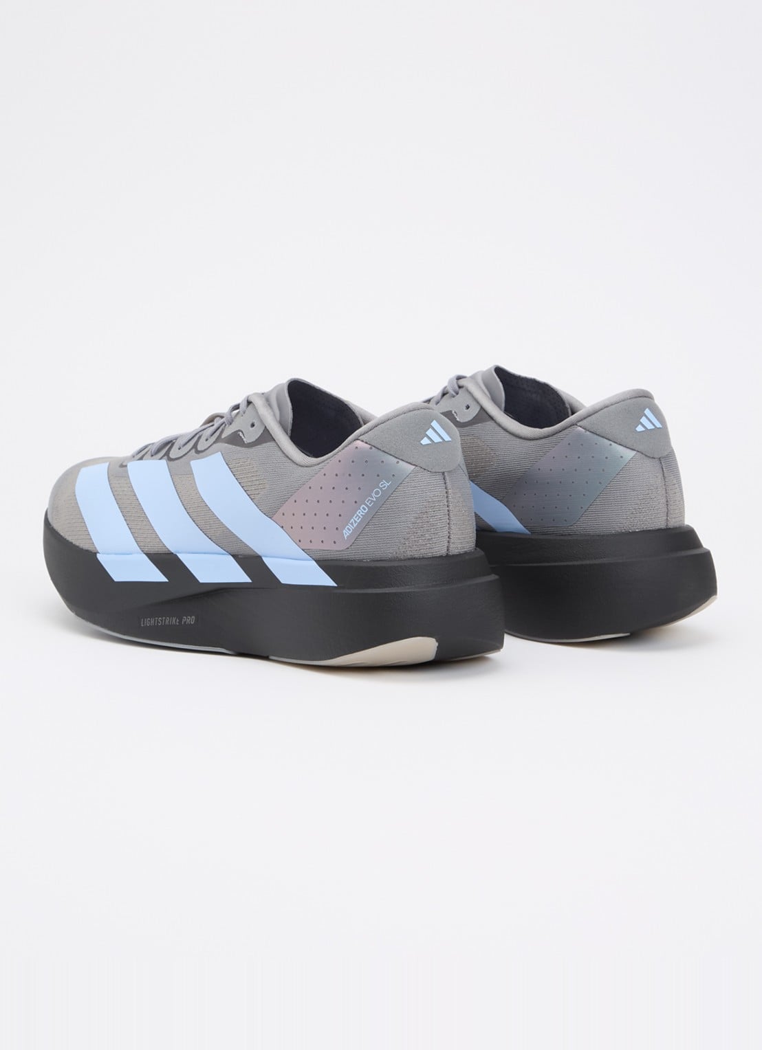 Adidas Adizero Evo SL M sneaker met gebreid bovenwerk - achterkant 9 donkergrijs