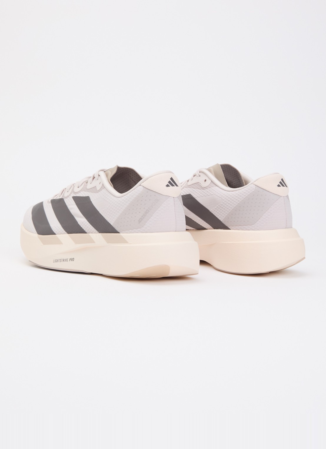 Adidas Adizero EVO SL sneaker met gebreide bovenwerk - achterkant beige