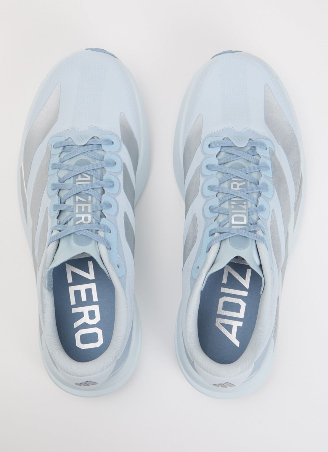 Adidas Adizero sneaker van mesh met logo - detail 4 lichtblauw