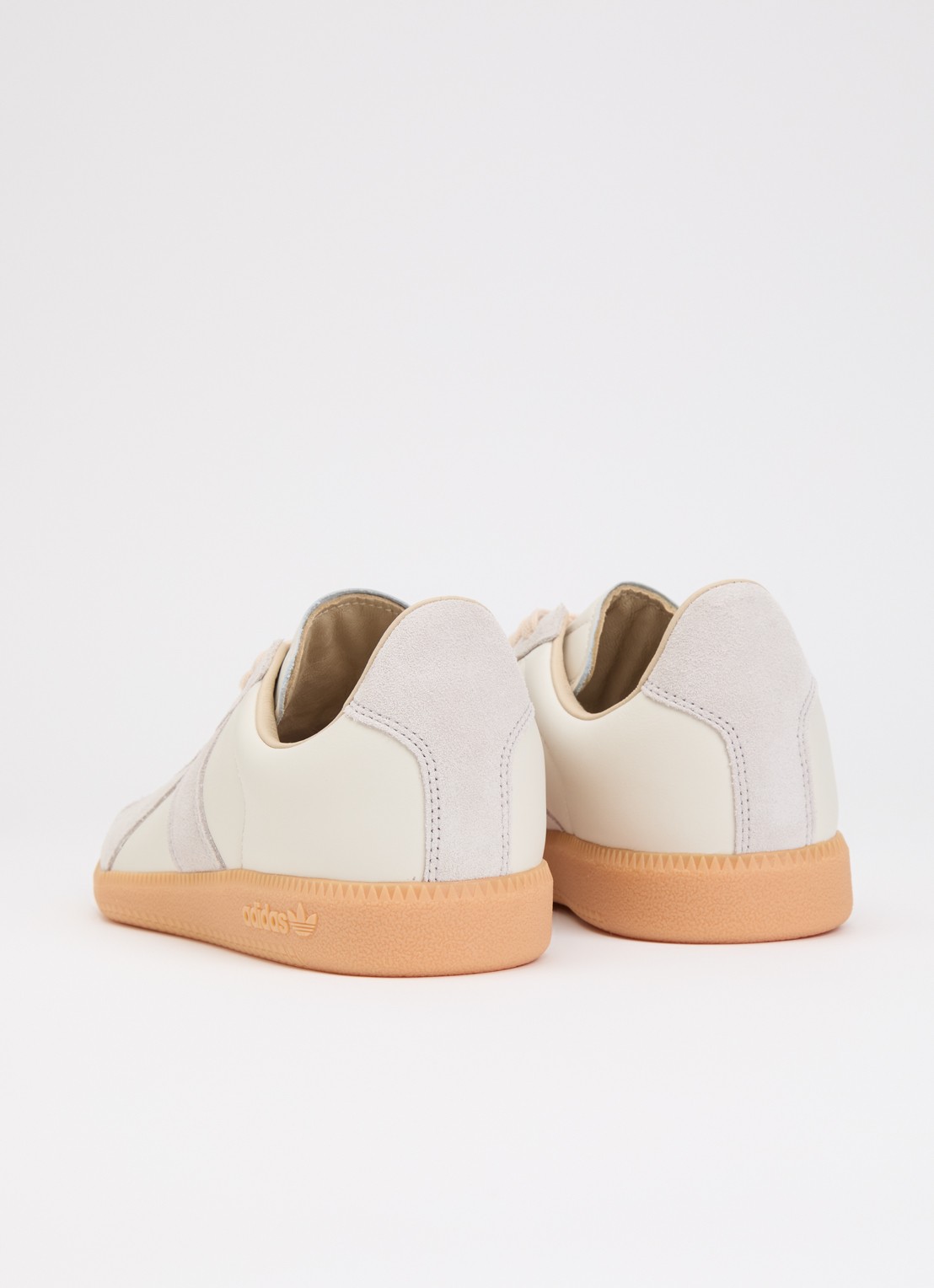Adidas Army sneakers van leer met suède details - achterkant creme