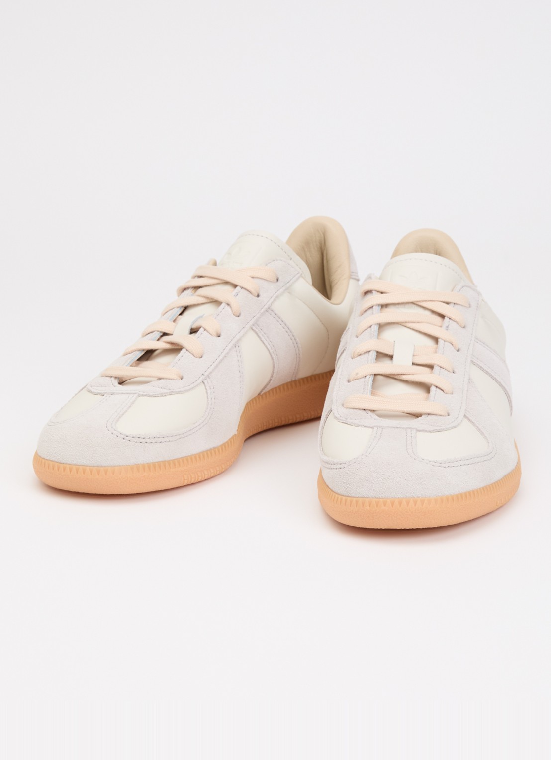 Adidas Army sneakers van leer met suède details - detail 2 creme