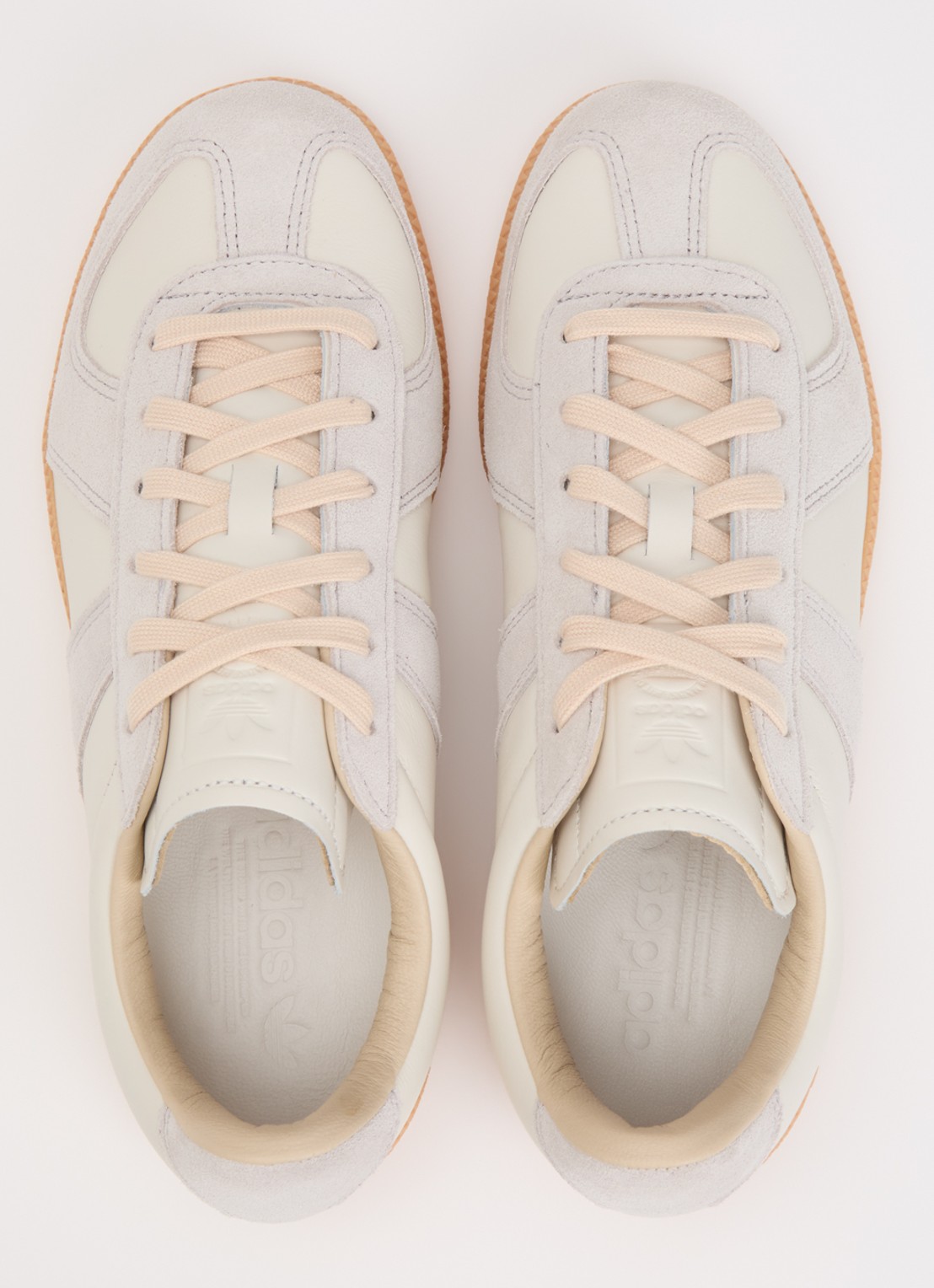 Adidas Army sneakers van leer met suède details - detail 3 creme