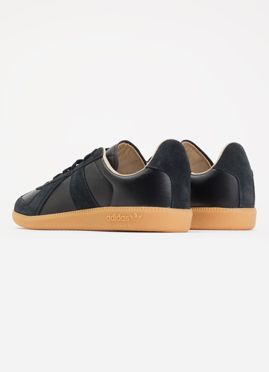 Adidas Army sneakers van leer met suède details - achterkant 2 zwart