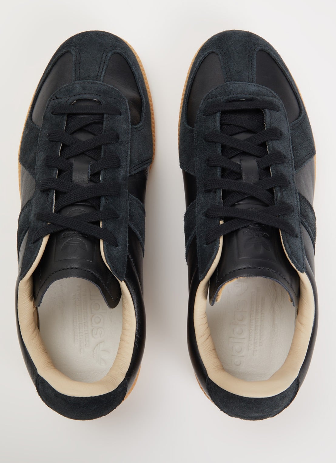Adidas Army sneakers van leer met suède details - detail 4 zwart