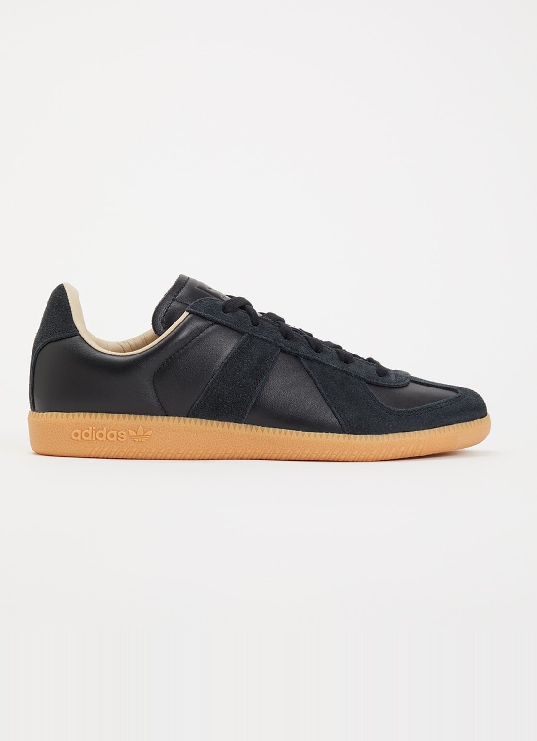 Adidas Army sneakers van leer met suède details - voorkant zwart