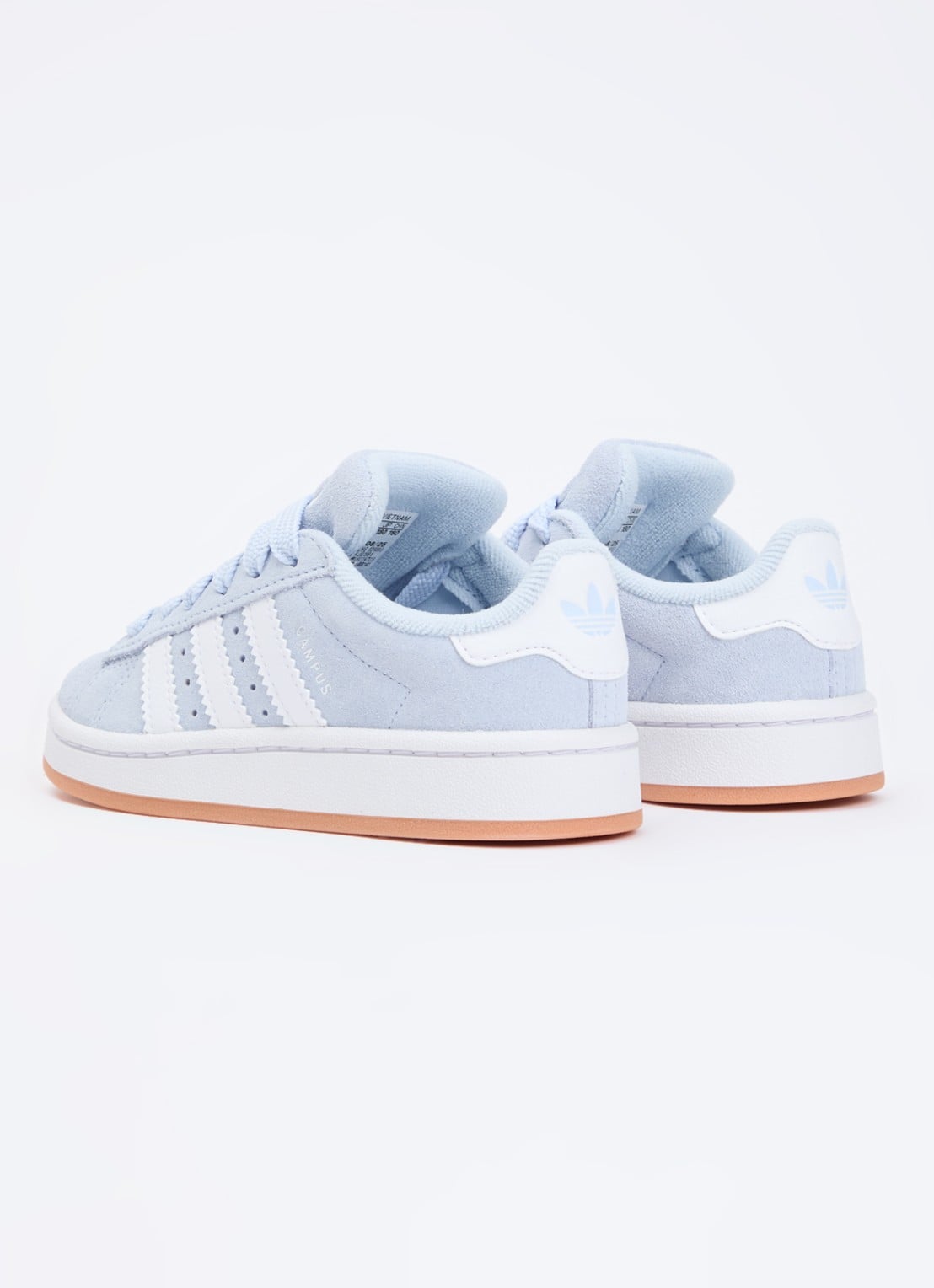 Adidas Campus 00s sneaker van suède met leren details - achterkant lichtblauw