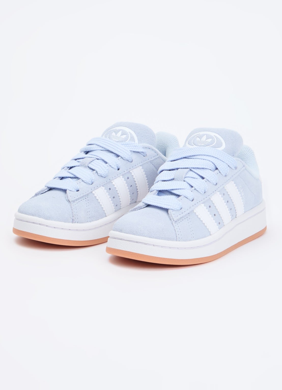 Adidas Campus 00s sneaker van suède met leren details - voorkant 3 lichtblauw