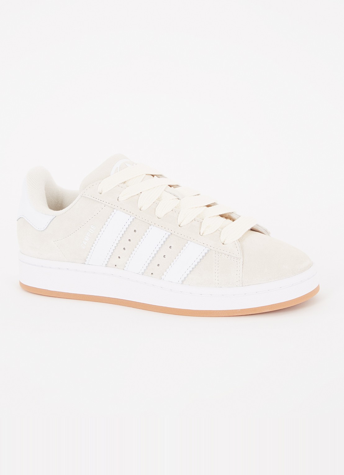 Adidas Campus 00S sneaker van suède  - voorkant gebroken wit