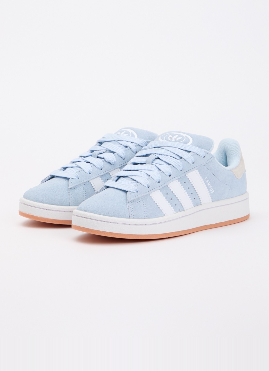 Adidas Campus 00s sneaker van suède - voorkant 3 lichtblauw
