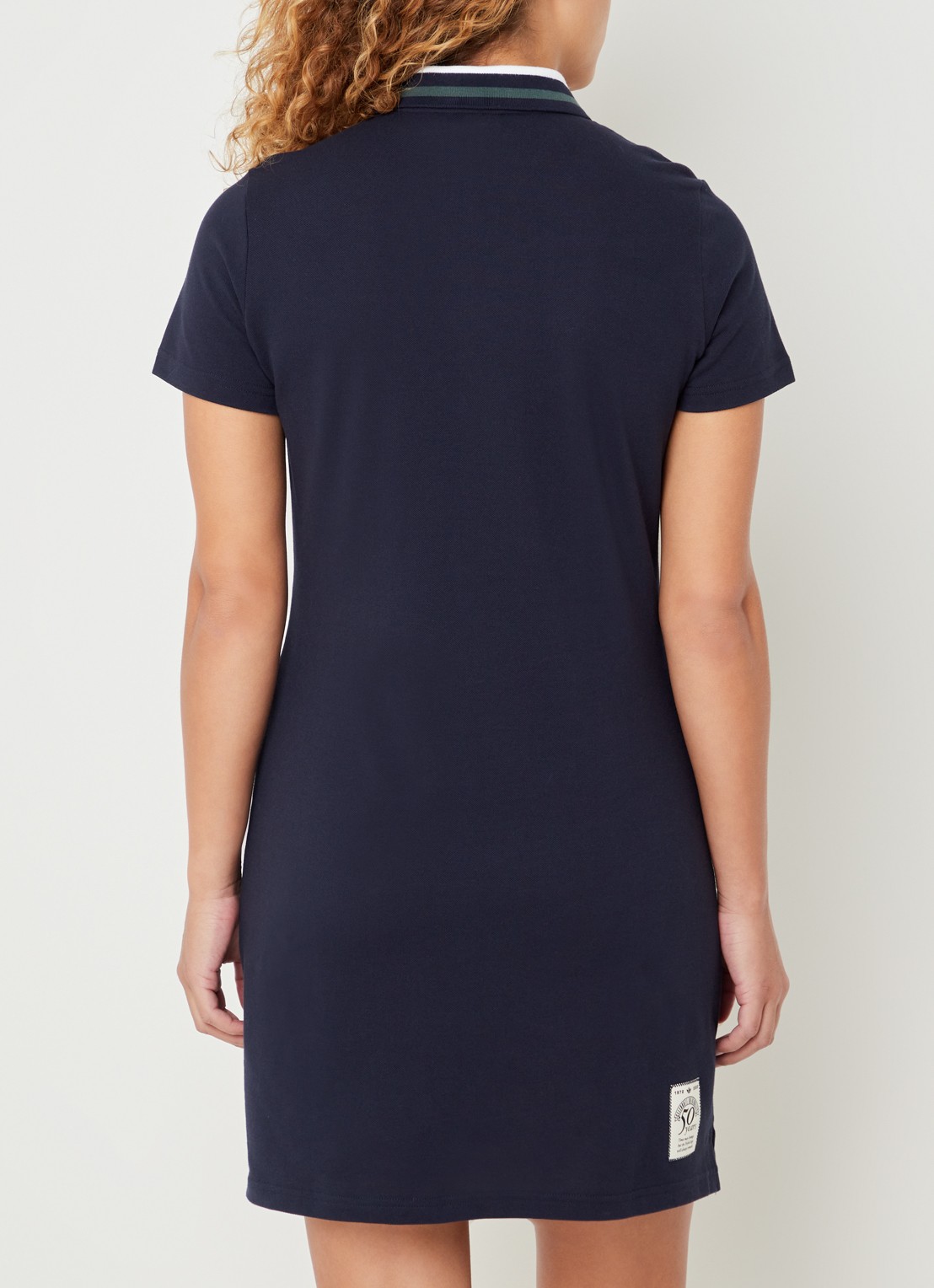 Adidas Class of 72 mini polo jurk met logo  - achterkant indigo