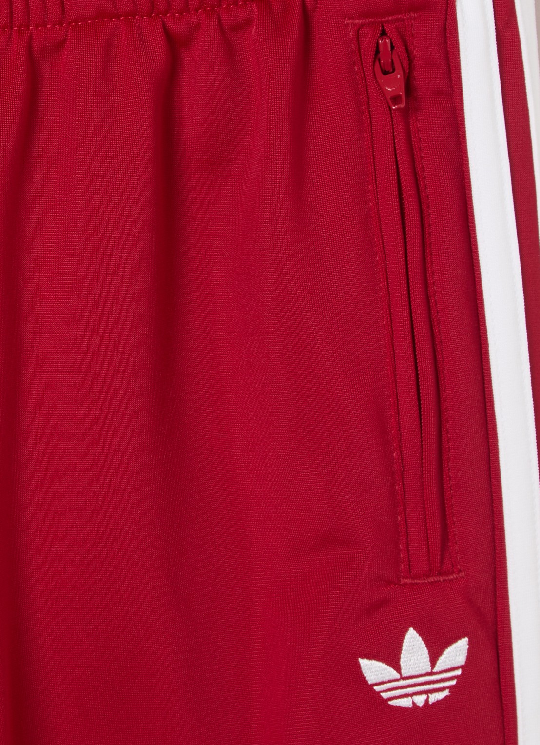 Adidas Firebird slim fit trackpants met logo - detail 3 donkerrood