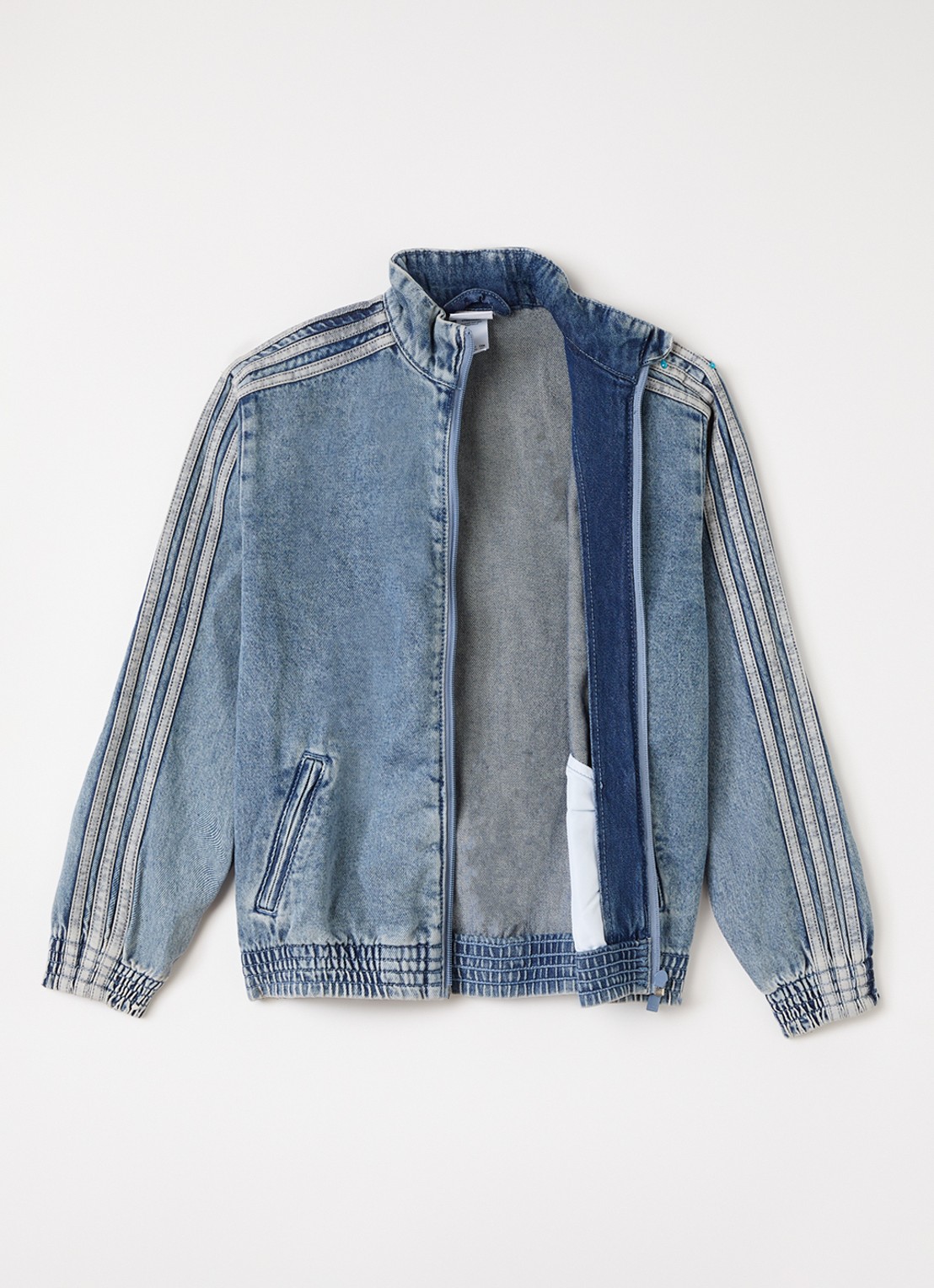 Adidas Firebird spijkerjas met logo - detail jeans