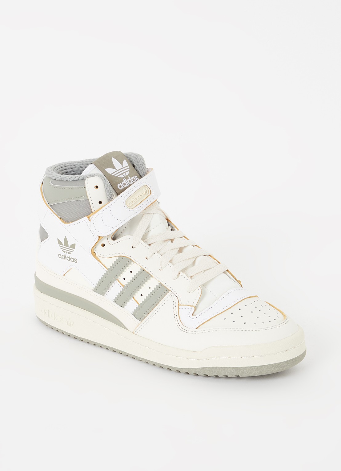 Adidas Forum 84 Hi sneaker van leer  - voorkant 4 ivoor