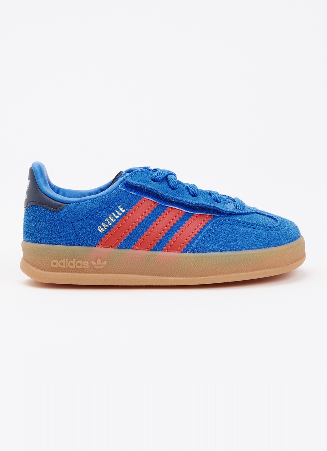 Adidas Gazelle Indoor sneaker van suède met logo - voorkant 3 blauw