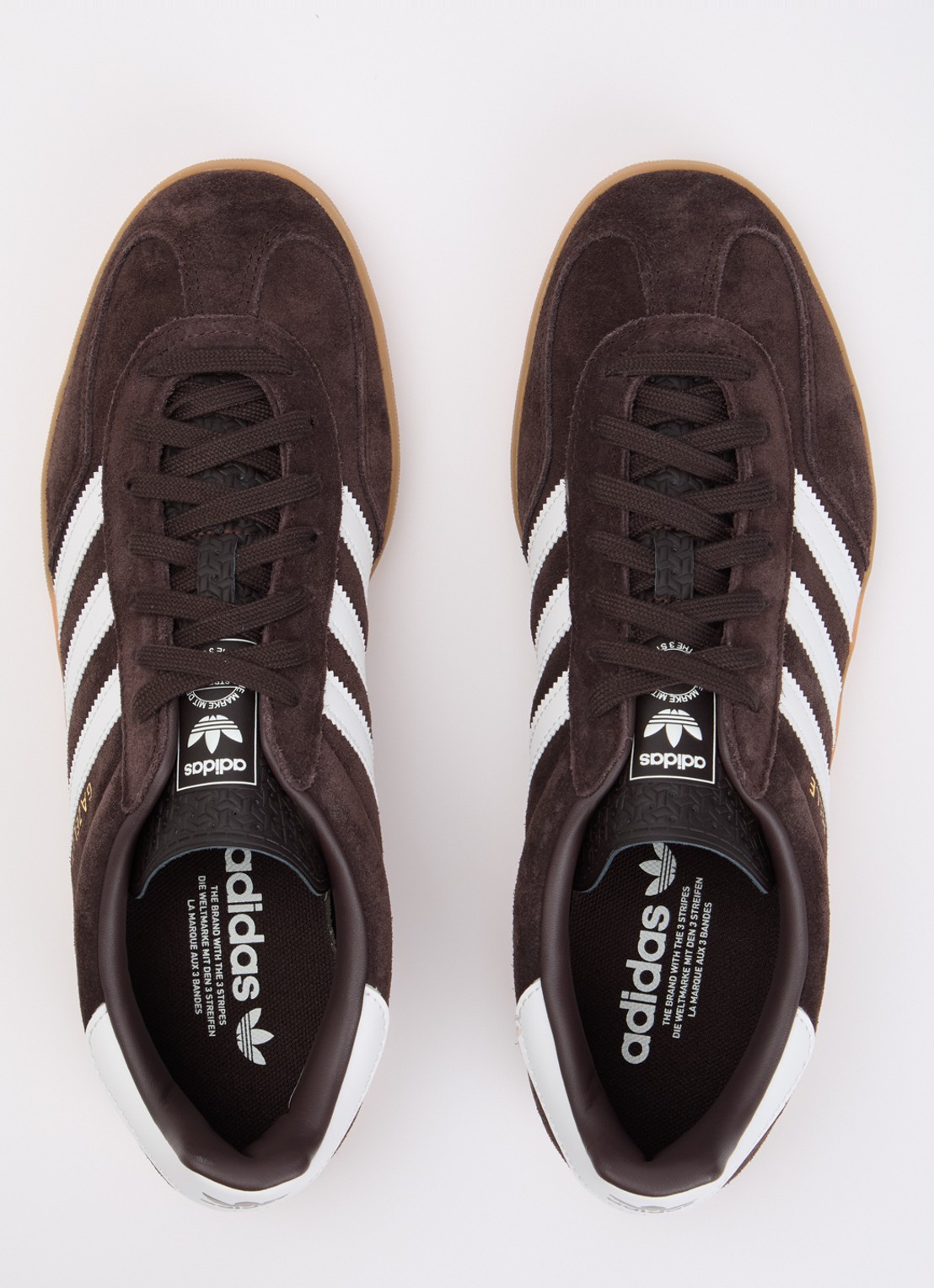 Adidas Gazelle Indoor sneaker van suède met logo - detail 4 donkerbruin