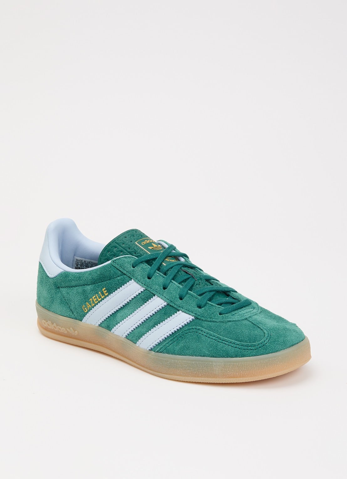 Adidas Gazelle Indoor sneaker van suède  - voorkant 5 donkergroen