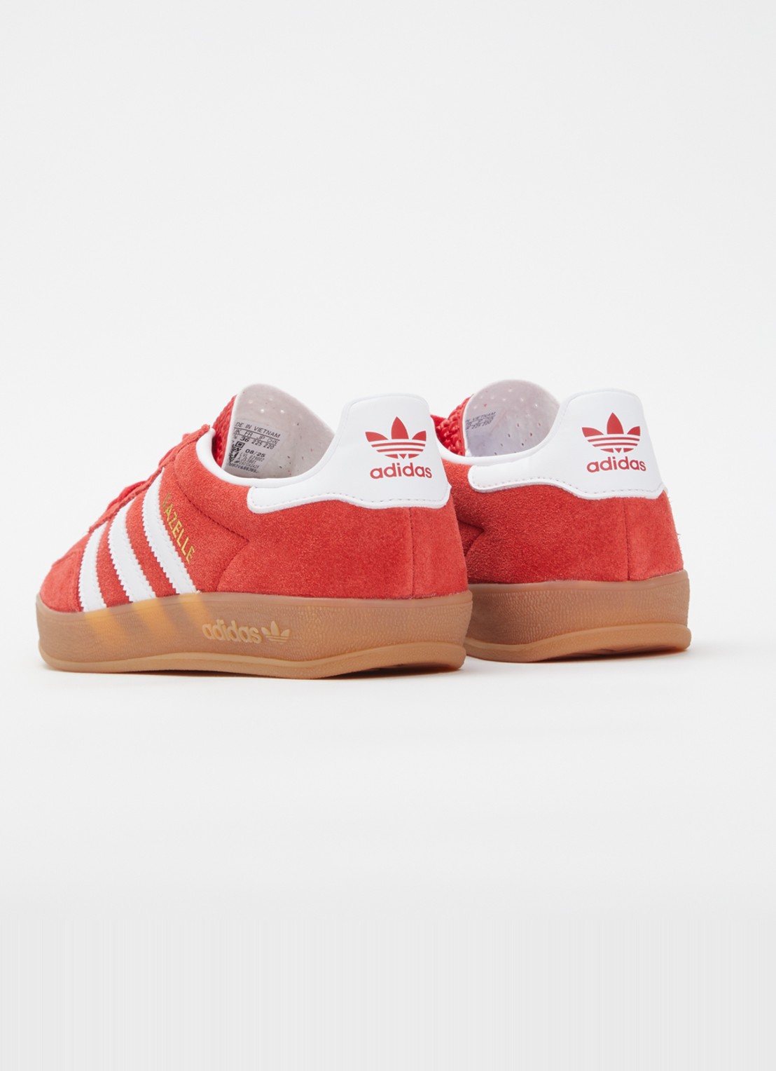 Adidas Gazelle Indoor sneaker van suède  - achterkant rood