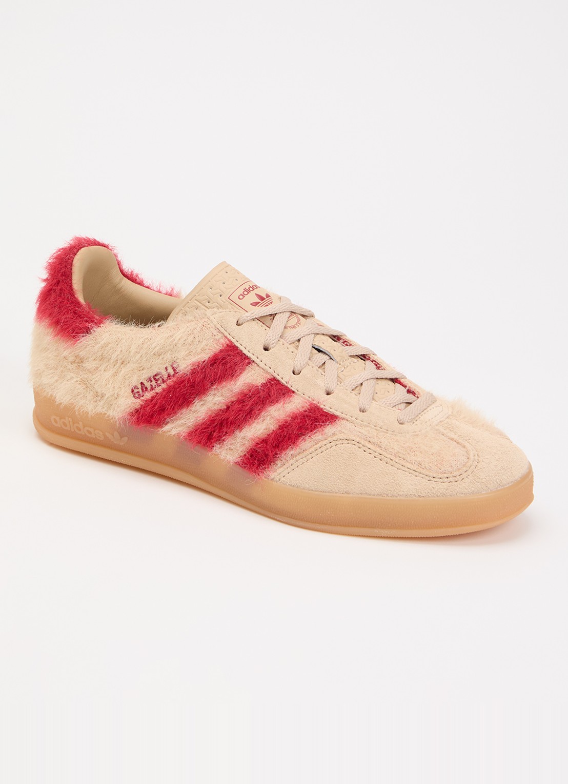 Adidas Gazelle sneaker met suède details - voorkant 2 beige