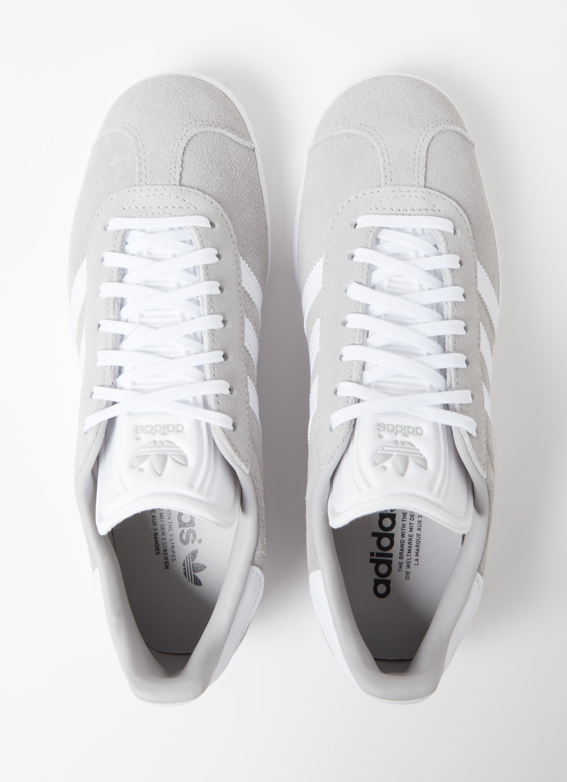 Adidas Gazelle sneaker van suède  - detail 4 lichtgrijs