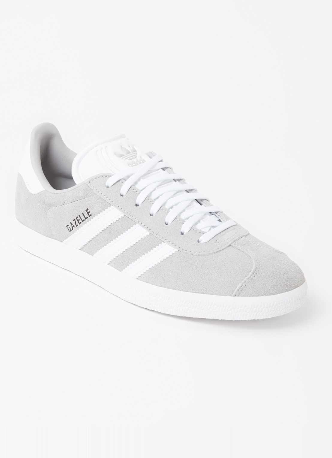 Adidas Gazelle sneaker van suède  - voorkant lichtgrijs