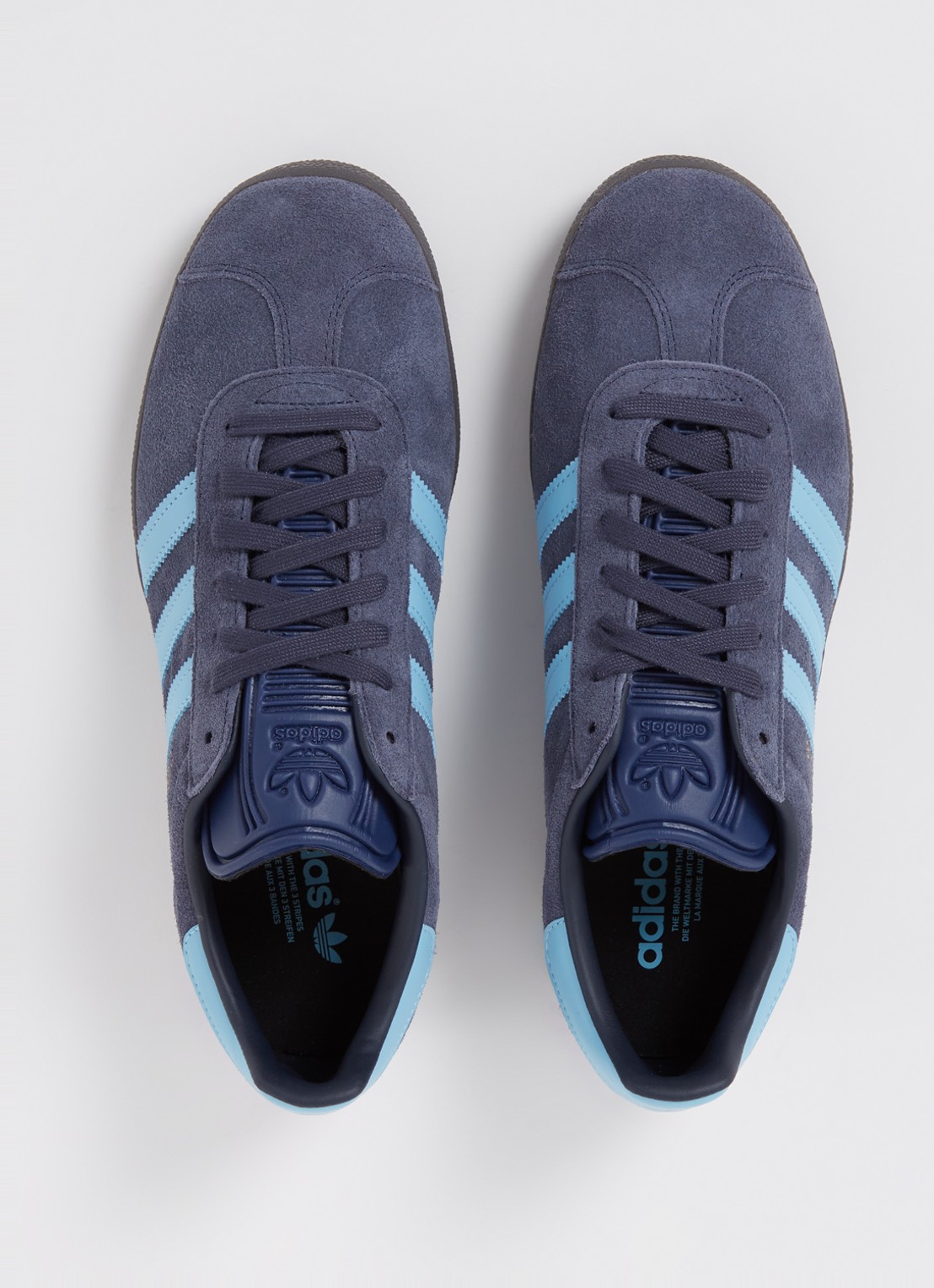 Adidas Gazelle sneaker van suède  - detail 3 staalblauw