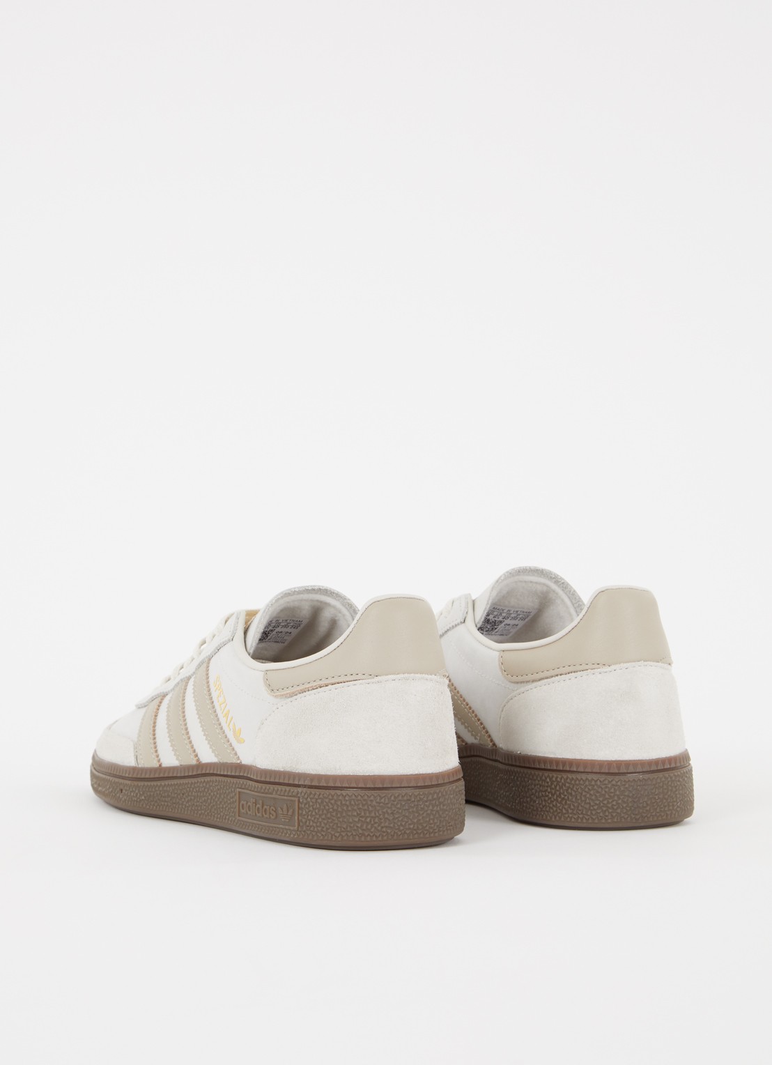Adidas Handball Spezial sneaker van nubuck met suède details - achterkant beige