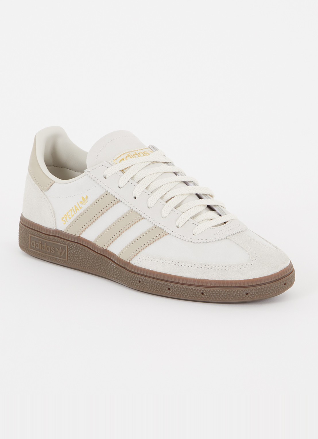 Adidas Handball Spezial sneaker van nubuck met suède details - voorkant 5 beige