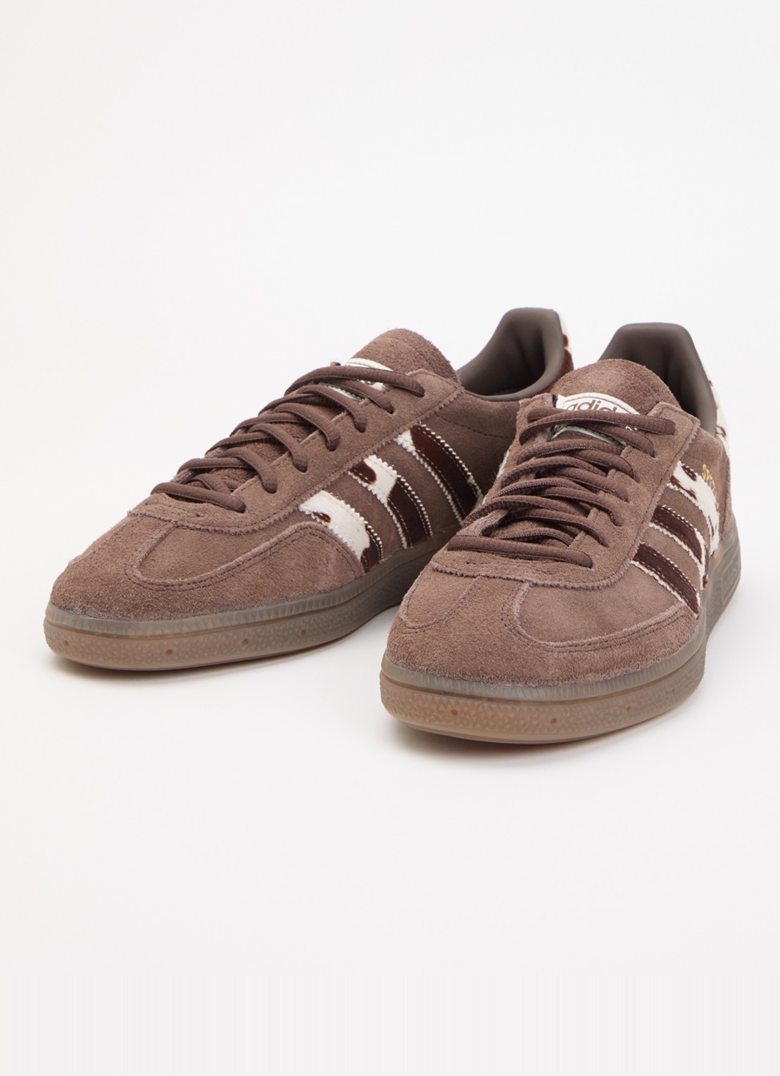 Adidas Handball Spezial sneaker van suède met dierenprint - detail bruin