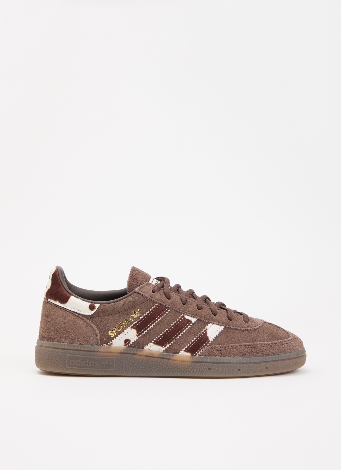 Adidas Handball Spezial sneaker van suède met dierenprint - voorkant 4 bruin