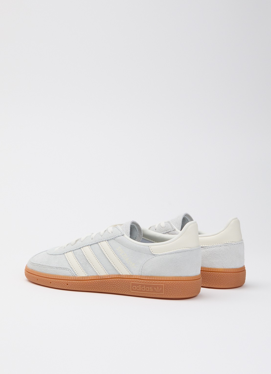Adidas Handball Spezial sneaker van suède met leren details - achterkant 2 lichtgrijs