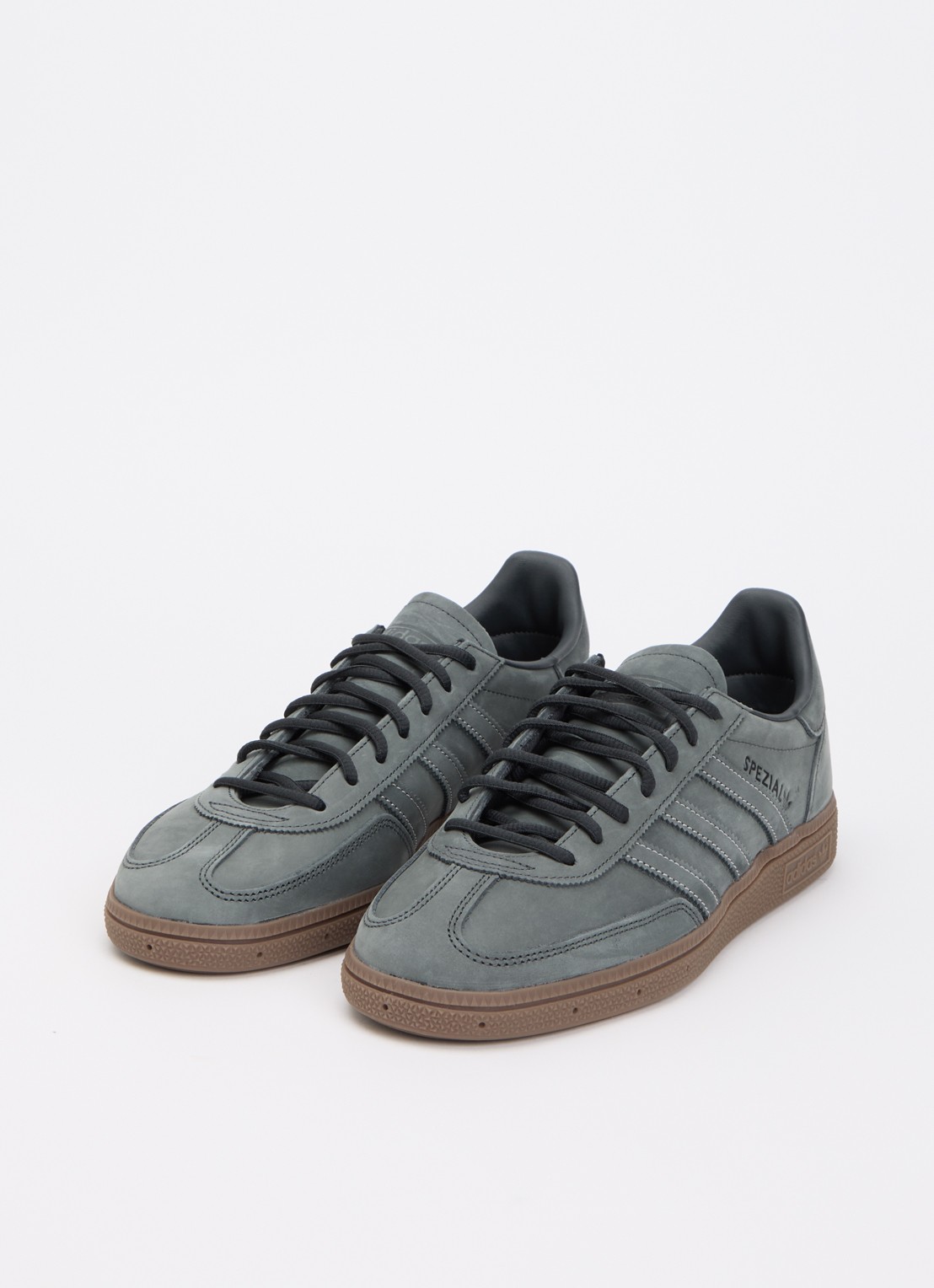 Adidas Handball Spezial sneaker van suède met leren details  - detail 2 antraciet