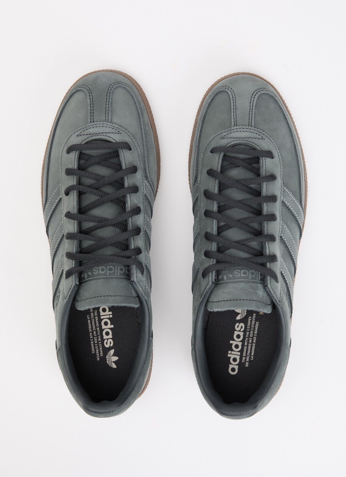 Adidas Handball Spezial sneaker van suède met leren details  - detail 3 antraciet