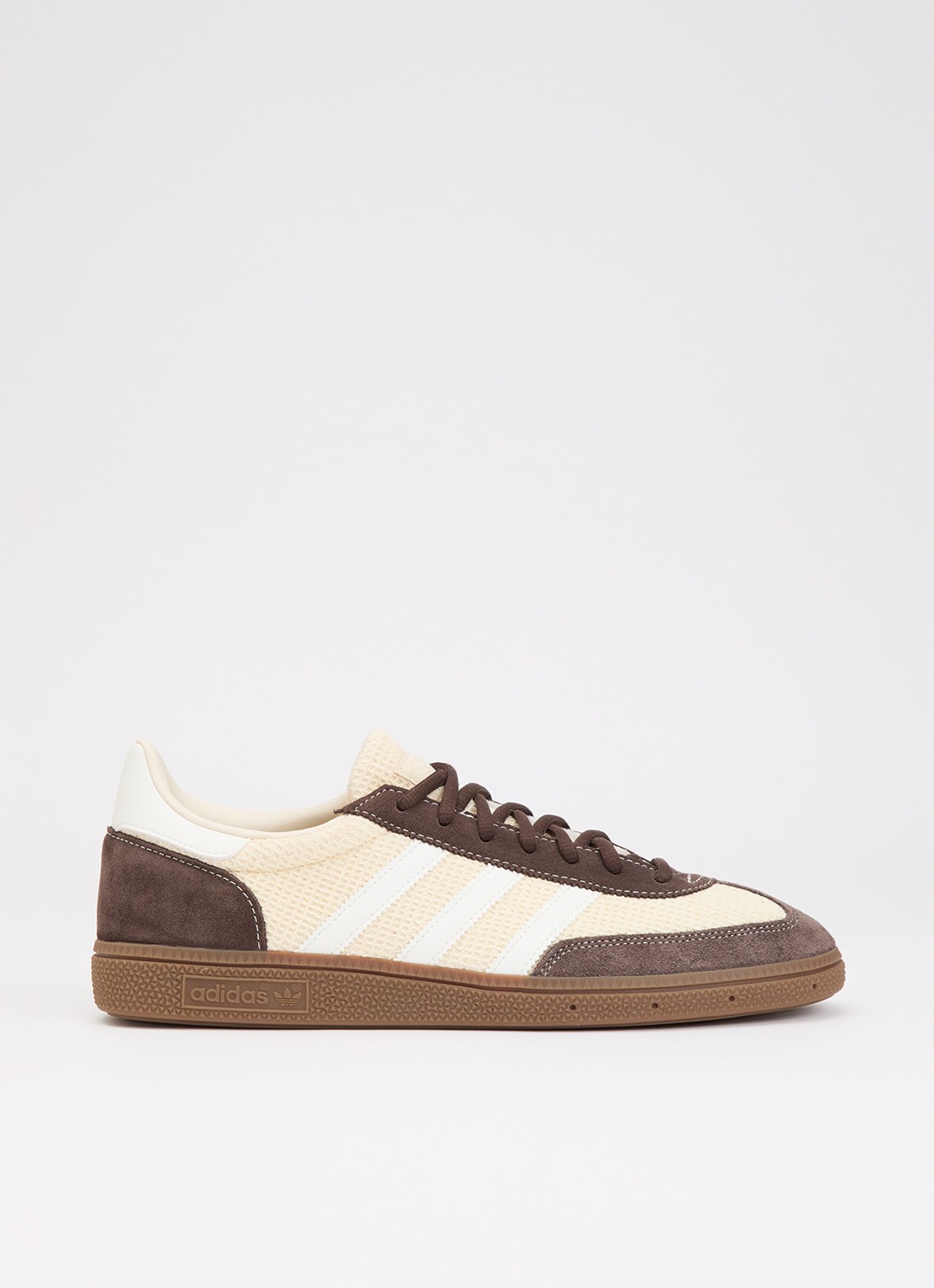 Adidas Handball Spezial sneaker van suède met leren details  - voorkant 5 donkerbruin