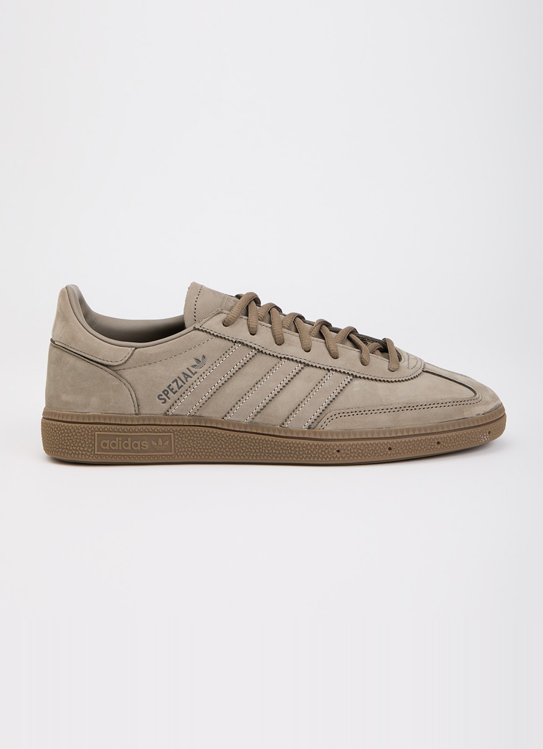 Adidas Handball Spezial sneaker van suède met leren details  - voorkant bruin
