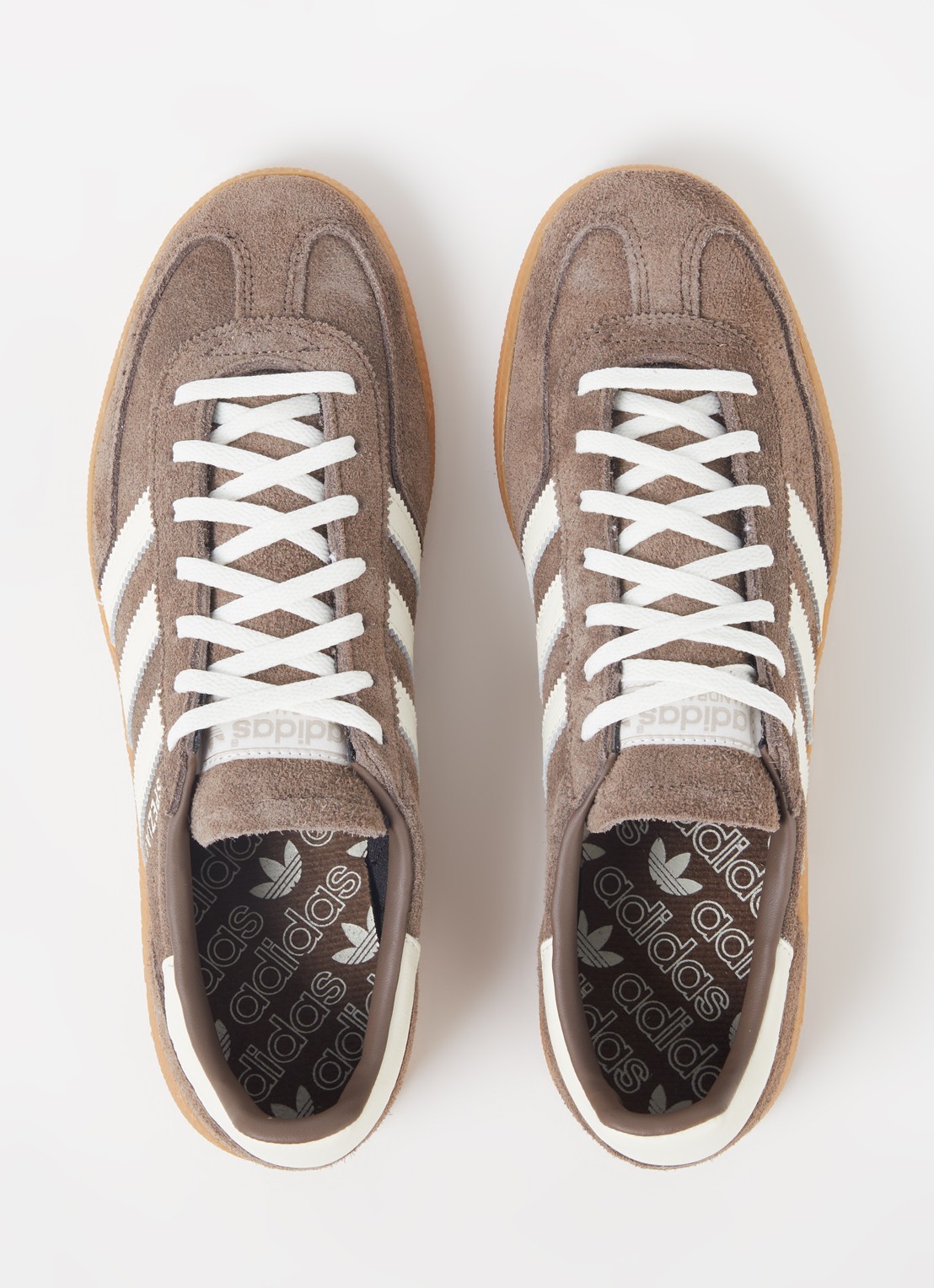 Adidas Handball Spezial sneaker van suède met leren details - detail 4 lichtbruin